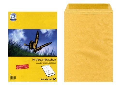 Versandtaschen C4 br. Nk. M.F. von Deutsche Post AG