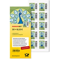 Deutsche Post 0,15 € Briefmarken "Briefpfau" selbstklebend 10 St. von Deutsche Post