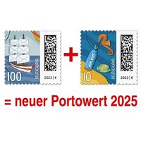 Deutsche Post 1,10 € Briefmarken-Set "Briefsegler + Flaschenpost" selbstklebend von Deutsche Post