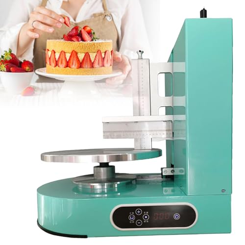 Dfdieratve 200 W elektrische Kuchenglasurmaschine, Kuchendekorationsmaschine, Kuchencreme-Verteilmaschine, 4-12 Zoll, Halbautomatische Sahne-Butter-Beschichtungsmaschine,Blue von Dfdieratve