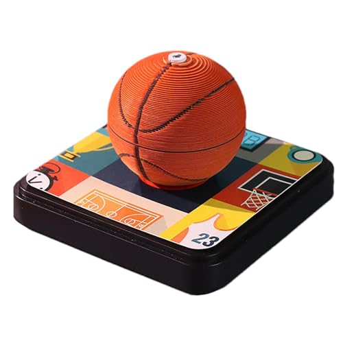 Dfstvup 3D-Notizblock-Kalender, Papierschnitzkalender 2025 | Ballsport 3D-Notizblockkalender für den Schreibtisch - Basketball-Fußball-Papierschnitzskulptur, Haushaltsdekoration für Esszimmer, von Dfstvup