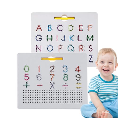 Dfstvup Magnetisches Buchstaben-Zeichenbrett, Magnetisches Alphabet-Zeichenbrett | 2-in-1-Spielbrett zum Lernen und Schreiben,Stem Toy Letters Learning, Magnet Bead Tablet Pad, Üben von Lernspielzeug, von Dfstvup