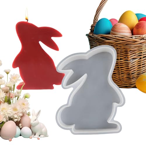 Dfstvup Ostern Harzform,Osterhase Silikonform, 3D Hase handgemachte Kerze Silikonform, Antihaftbeschichtetes handgefertigtes Kunsthandwerk zur Herstellung von Gips, Epoxidharz, Kerze, Seife von Dfstvup