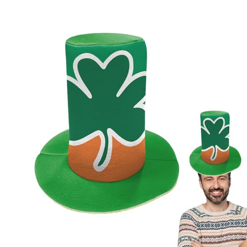 Dgayaeic Grüner Hut zum St. Patrick's Day, Kobold, Kopfbedeckung, Foto-Requisiten, Partyzubehör, grüne Baumspitze, Kostümzubehör für Erwachsene und Jugendliche von Dgayaeic