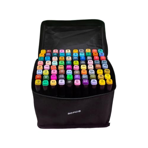 Alkohol-Marker, Skizzier-Set, Permanent-Kunst-Set, Zeichenstift, schnell trocknende Farbe auf Wasserbasis, glänzende Oberfläche auf verschiedenen farbigen Oberflächen, 16 cm zum Ausmalen von Dgkdek