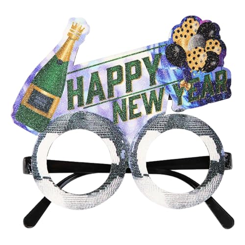 Dgkdek Lustige Brille für Erwachsene,Partybrille für Erwachsene,Neujahrsbrillen-Glitzerbrillen-Dekoration - Kreative Kostümbrillen für Silvesterpartys für Damen und Herren von Dgkdek