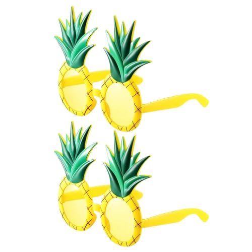 Dgkdek Lustige Sonnenbrille für Erwachsene – 2 Paar Ananas-Brillen, lustige Brillen, hawaiianische tropische Sonnenbrille, Ananas-Gefälligkeiten, hawaiianische Stand-Requisiten für Sommer, Pool, von Dgkdek