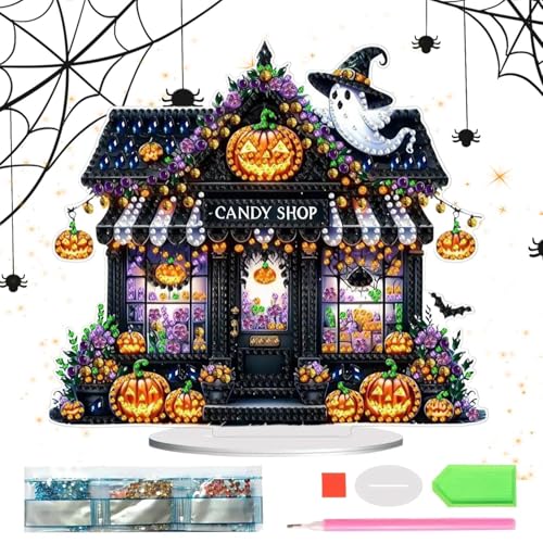 Dgkdek Rhinestone painting | Halloween decor | Halloween painting table sign | Candy shop desk decor | Table centerpieces Creative Delight for kids with rhinestones von Dgkdek