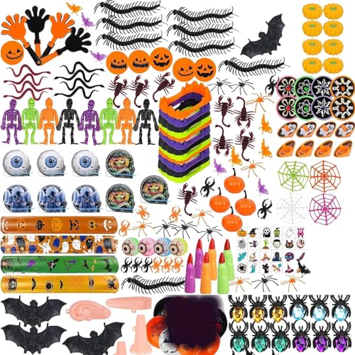 Halloween-Fidget-Spielzeug, Halloween-Party-Geschenk-Spielzeug-Set - 205 Stück Halloween Tiny Toys Goody Bag Fillers Lustiger Halloween-Partypreis - Halloween-Spielzeug für Kinder, Silikon-Halloween-L von Dgkdek