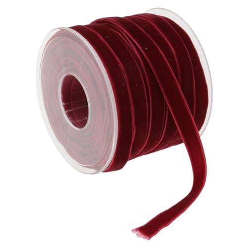 Samtband, Weihnachtliches Rotes Band, Yards-Stoffbänder, Weiches Und Luxuriöses Gefühl Des Bandes Unterstreicht Die Ästhetik Jedes Anlasses Und Hinterlässt Einen Bleibenden Eindruck. 1800 Cm Zum Verpa von Dgkdek