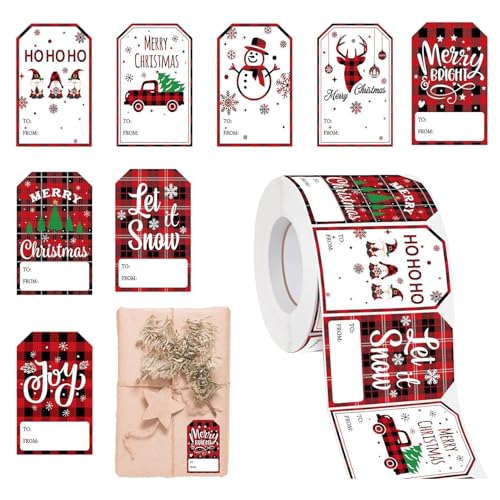 Weihnachtsverpackungsanhänger, Weihnachtsaufkleber, Weihnachtsanhänger, festliche Verpackungsanhänger, Weihnachtsaufkleber für festliche Atmosphäre, Booster für Umschläge oder Geschenke von Dgkdek