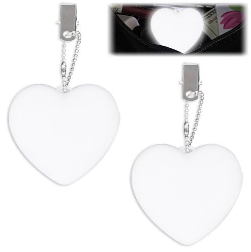 Dhqkqg Geldbörse Glow Heart Light, 2 Stück Induktion Tasche Licht, Handtasche Licht mit Clip, Automatischer Sensor Touch Aktiviert Geldbörse Licht, Tragbare Tasche Licht für Frauen Mädchen von Dhqkqg