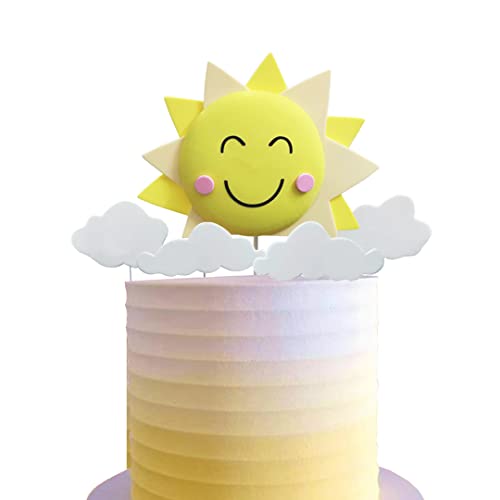 Kuchenaufsatz mit Sonne und lächelnden Gesicht, für You Are My Sunshine Party von DiDida