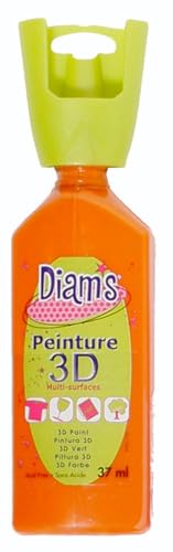 DIAM'S 3D-Farbe, für alle Untergründe, Mandarine, glänzend, 37 ml von Diam's