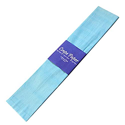 Krepppapier, 3 x 0,5 m, farbecht, säurefrei, verschiedene Farben hellblau von Diamante Crafts