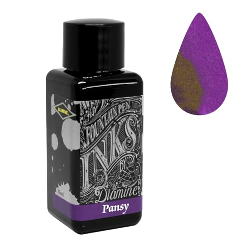 Diamine „Pansy“, Tintenfass für Füllfederhalter, 30 ml von Diamine