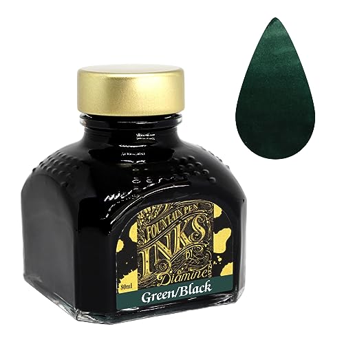 Diamine Füllfederhalter-Tinte, 80 ml, Türkis schwarz / grün von Diamine