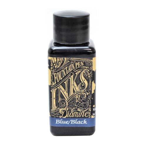 Diamine Ink,Blue Black,schwarzblau,Tinte für Füllfederhalter,30 ml von Diamine