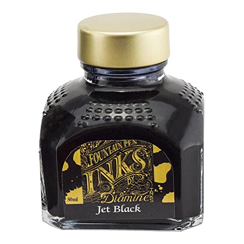 Diamine Tintenfass für Füllfederhalter, 80 ml, Tiefschwarz von Diamine