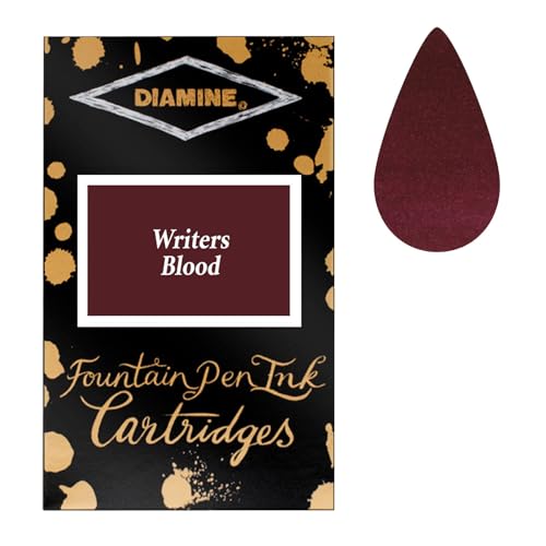 Diamine Writers Blood Füllfederhalter Tinte Tintenpatronen, 18 Stück von Diamine