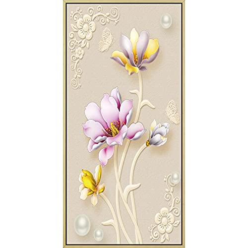 DIY 5D Diamant Malerei Set Vollbohrer Große Größe Magnolie Diamond Painting Kristall Strass Kreuzstich Stickerei Diamant Gemälde Bilder Mosaik Kunst Handwerk für Haupt wanddekor 40x100cm von Diamond painting SAHONG