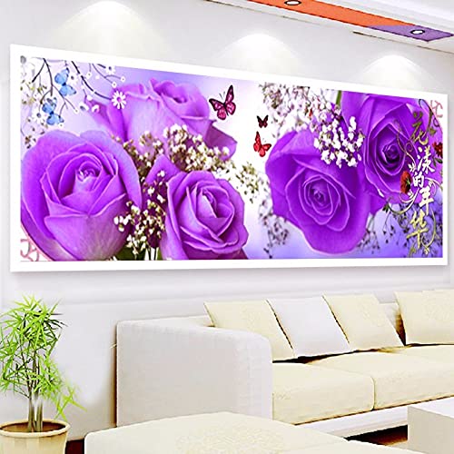 Diamant Painting Nummer Kit große Größe Pfingstrose DIY 5D Diamant Malerei Kit Erwachsene/kinder Vollbohrer Crystal Strass Stickerei Bilder Kreuzstich Handwerk Wall Decor Gemälde 40x120cm von Diamond painting YUSONG