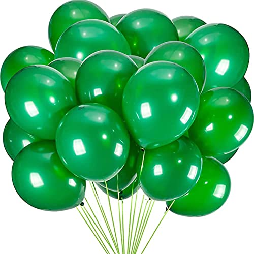 Luftballons Dunkelgrün - 100 Stück 30 cm / 12 zoll Helium Ballons - Dunkelgrün Latex Luftballon für Geburtstag, Hochzeit, Babyparty, Halloween Oder Weihnachten party Deko von Diaxilu