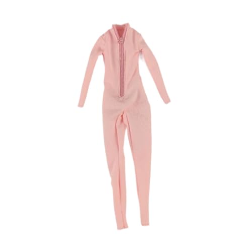 Dickly 1:6 Maßstab Actionfiguren Overall Weibliche Figur Kleidung Modell Weiche DIY Puppe Ankleidepuppe Outfits für 12'' Actionfiguren, Rosa von Dickly