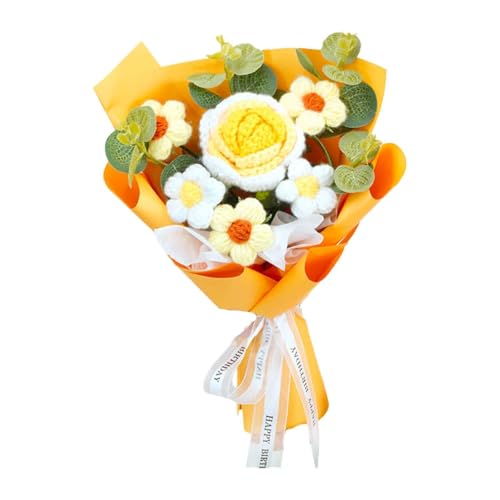 Dickly 30cm Häkelblumen Geschenkstrauß für Geburtstag, Hochzeit von Dickly