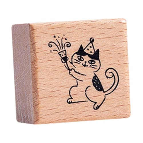 Dickly Katzenstempel süßes Tier für Kinder Holzstempel für DIY Art Crafts Planer Stempeln, Party von Dickly