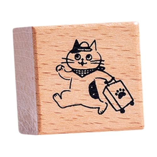 Dickly Katzenstempel süßes Tier für Kinder Holzstempel für DIY Art Crafts Planer Stempeln, Reisen von Dickly