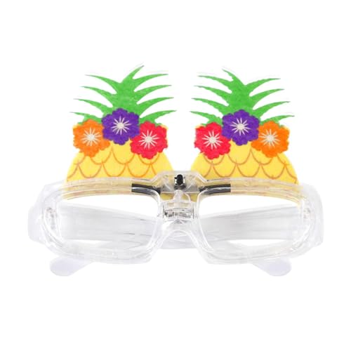 Dickly Partybrille Ausgefallene trendige Rahmen Blinkende Brille für Kostüme Strand Geburtstag, Ananas, 12.5 cm x 15.5 cm von Dickly