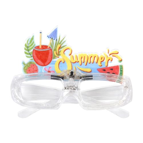 Dickly Partybrille Ausgefallene trendige Rahmen Blinkende Brille für Kostüme Strand Geburtstag, Wassermelone, 11.5 cm x 15.5 cm von Dickly