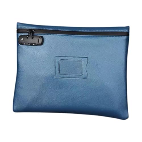 Dickly Passwort Sperrdokumenttasche Beutel PU Multifunktional mit Sperren Einzahlungstasche Zertifikat Organizer für Reisenstempel, Blau Dickly Passwort Sperrdokumenttasche Beutel PU Multifunktional mit Sperren Einzahlungstasche Zertifikat Organizer für Reisenstempel, Blau von Dickly
