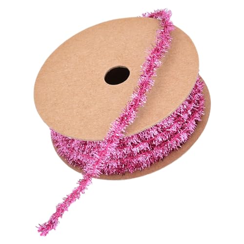 Dickly Weihnachtsband, Glitzerband, Geschenkverpackungsband, Weihnachtsbänder für die Geschenkverpackung, Rosa von Dickly