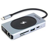 DICOTA USB-C 10-in-1 USB-Ladestation silber, 100 Watt von Dicota