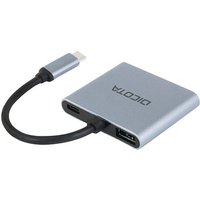 DICOTA USB-Hub D32063 4-fach silber von Dicota