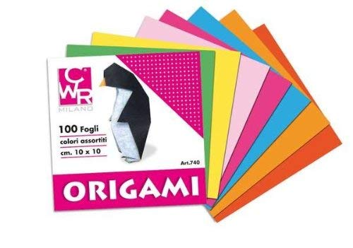 Origami Papier - Packung mit 100 FG. 10 x 10 cm - Farbe Ass. von Didattica Nord