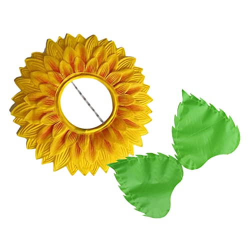 Didiseaon 1 Set Sonnenblumen Kopfbedeckung Hut Sonnenblumenkleid Sonnenblumen Stirnband Sonnenblumen Kopfbedeckung Outfit Sonnenblumen Kostüm Damen Gänseblümchen Kostüm von Didiseaon