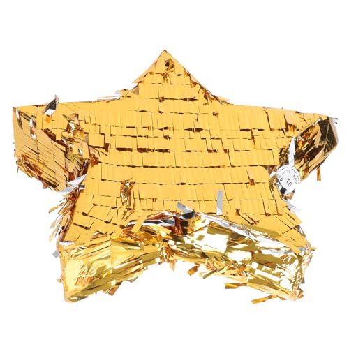 Didiseaon 1pc Star Piñata Augenbinden für Kinder Stern Dekor Mexikanische Hochzeit Dekorationen Cinco De Party Hängende Pinata Stern Pinata Kleine Geburtstag Spielsache Goldfolie Stern Pinata Zucker von Didiseaon