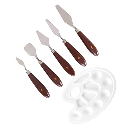 Didiseaon 6 Stück Teiliges Malspachtel mit Farbpalette für Öl und Gouachemalerei Praktische Palette für Farbmischung und Projekte Didiseaon 6 Stück Teiliges Malspachtel mit Farbpalette für Öl und Gouachemalerei Praktische Palette für Farbmischung und Projekte von Didiseaon