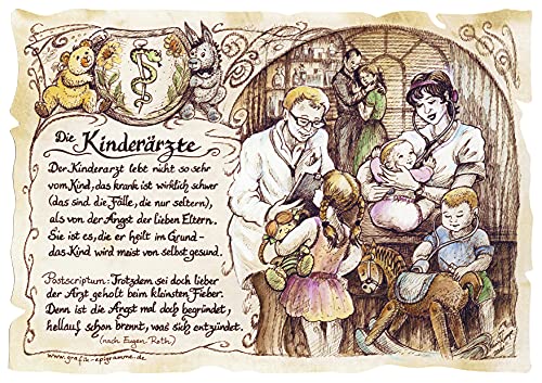 Die Staffelei Geschenk Karte A5 Kinderarzt Kinderärzte Arzt Doktor Zeichnung Color von Die Staffelei