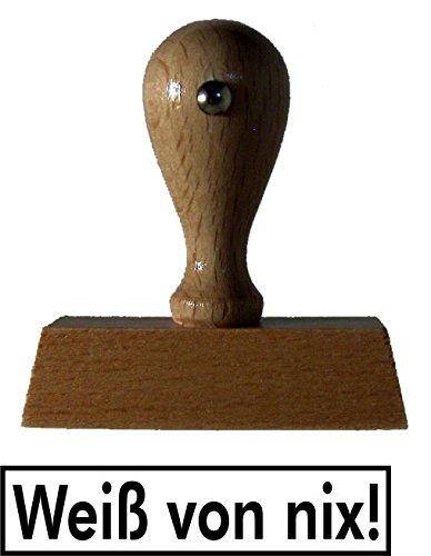 Sprüche-Stempel/Holzstempel weiß von nix vom Kaufhaus2010 von Die Stempel GmbH