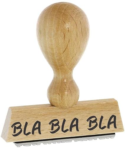 Sprüche-Stempel – BLA BLA BLA - von Kaufhaus 2010 aus Holz & Gummi, zum Bestempeln von Schriftstücken aller Art, Gruß- und Glückwunschkarten, Textilien und vieles mehr. von Die Stempel GmbH