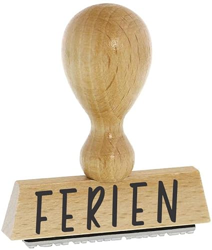 Sprüche-Stempel – FERIEN - von Kaufhaus 2010 aus Holz & Gummi, zum Bestempeln von Schriftstücken aller Art, Gruß- und Glückwunschkarten, Textilien und vieles mehr. von Die Stempel GmbH