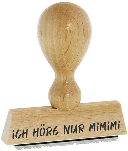 Sprüche-Stempel – ICH HÖRE NUR MIMIMI - von Kaufhaus 2010 aus Holz & Gummi, zum Bestempeln von Schriftstücken aller Art, Gruß- und Glückwunschkarten, Textilien und vieles mehr. von Die Stempel GmbH