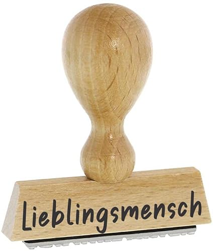 Sprüche-Stempel – Lieblingsmensch - von Kaufhaus 2010 aus Holz & Gummi, zum Bestempeln von Schriftstücken aller Art, Gruß- und Glückwunschkarten, Textilien und vieles mehr. von Die Stempel GmbH