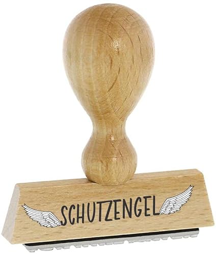 Sprüche-Stempel – Schutzengel- von Kaufhaus 2010 aus Holz & Gummi, zum Bestempeln von Schriftstücken aller Art, Gruß- und Glückwunschkarten, Textilien und vieles mehr. von Die Stempel GmbH