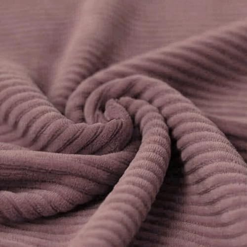 Cordjersey Cord-Jersey Cordnicki Rippenjersey | Breitcordoptik | ab 50 cm | Meterware (altmauve) von Die Stofftante