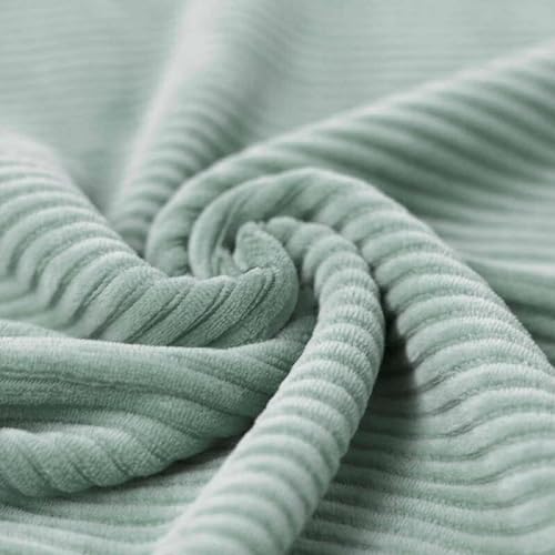 Cordjersey Cord-Jersey Cordnicki Rippenjersey | Breitcordoptik | ab 50 cm | Meterware (aqua) von Die Stofftante